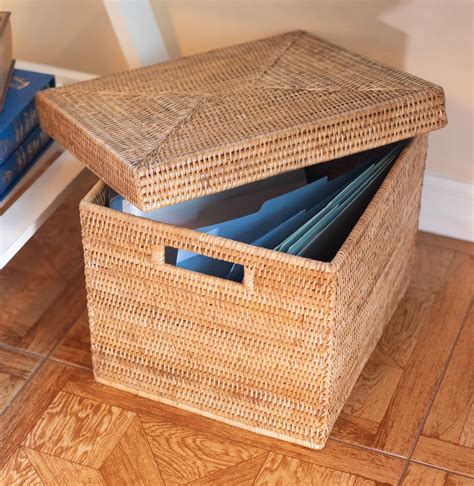 rattan storage box